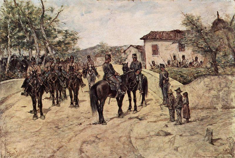 Giovanni Fattori Rast der Kavallerieeinheit china oil painting image